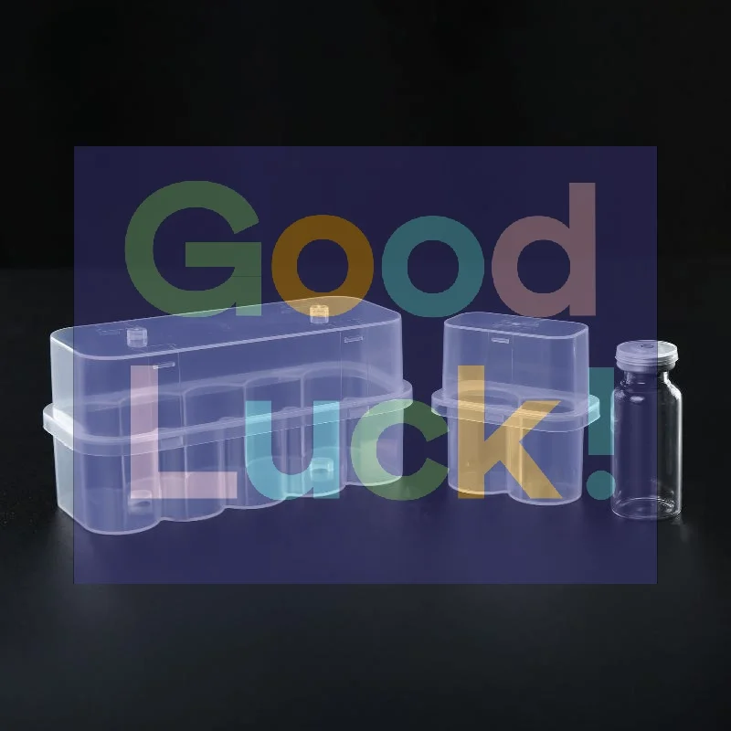 【WA】5Pcs 10mL 2/10-Slot Vial Storage Case Stackable Plastic Microtube Storage Box Clear Freezer Tube Box Refrigerator Organizer