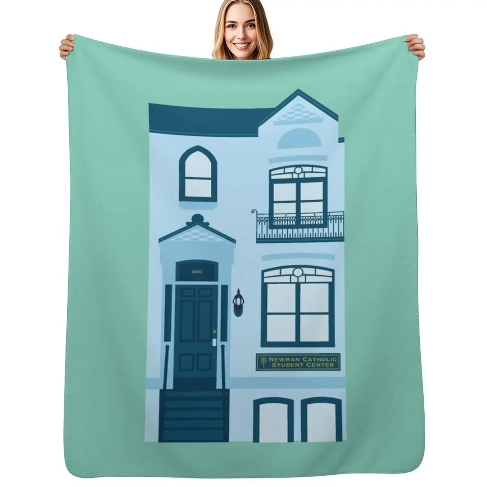 The Newman Center Throw Blanket cosplay anime Picnic Thins Shaggy Sofa Throw Softest Blankets