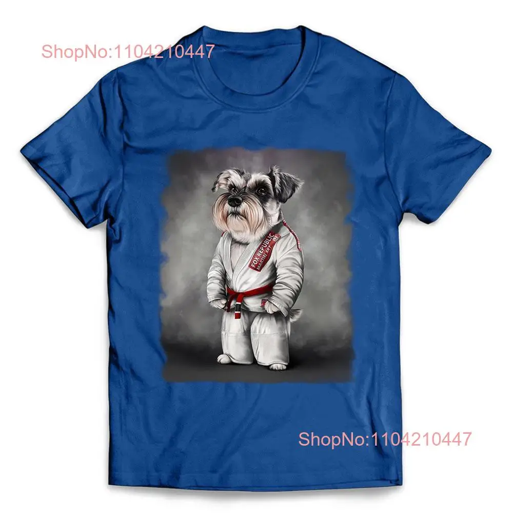 Schnauzer Dog Sensei in Japanese Judo Karate Martial Art T Shirt 20Colors Sizes S 4XL Youth PrintStarT