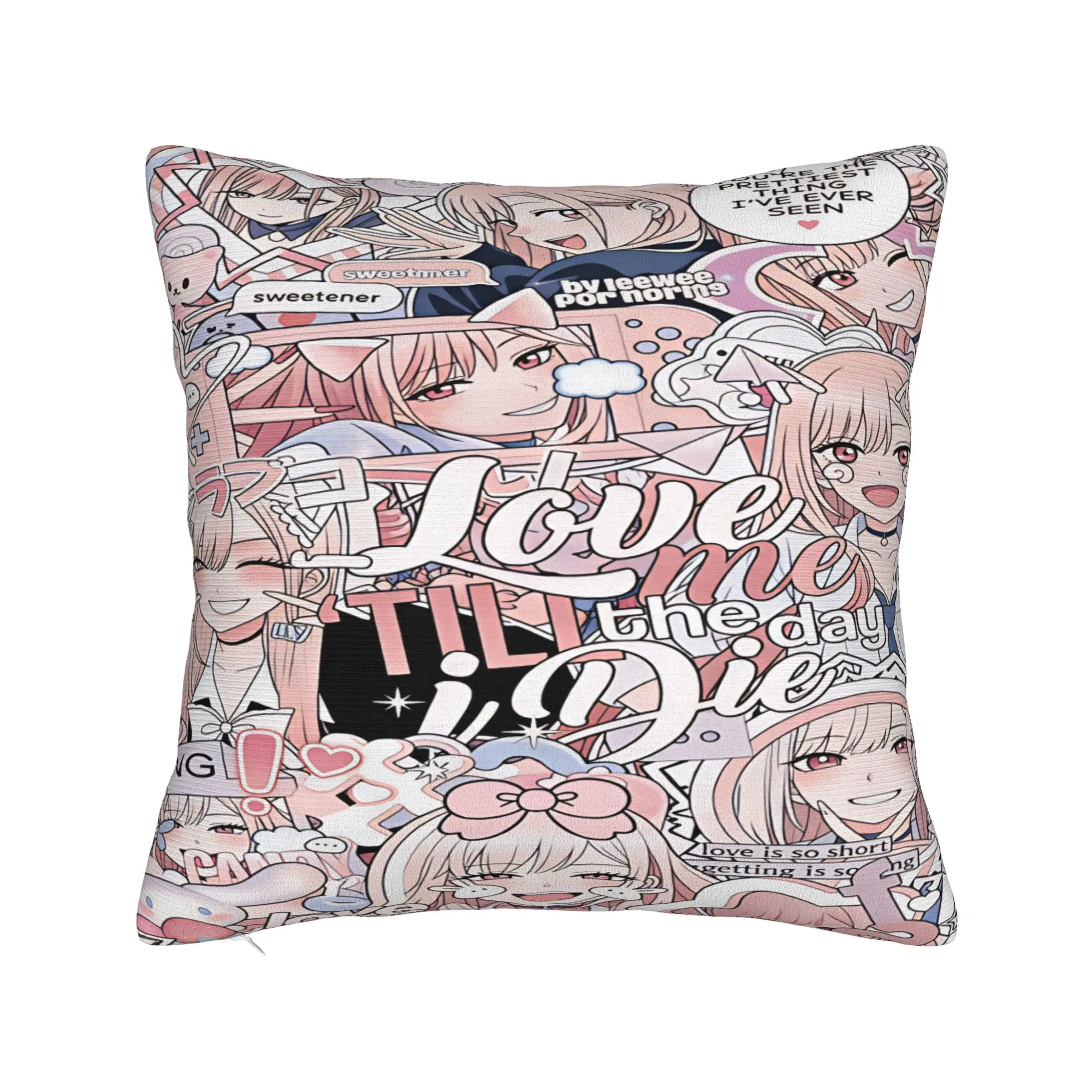 Marin Kitagawa Pillow Case Japan Anime  Soft Pillow Cover Novelty Cushion Cover For Sofa Bedroom Home Decor