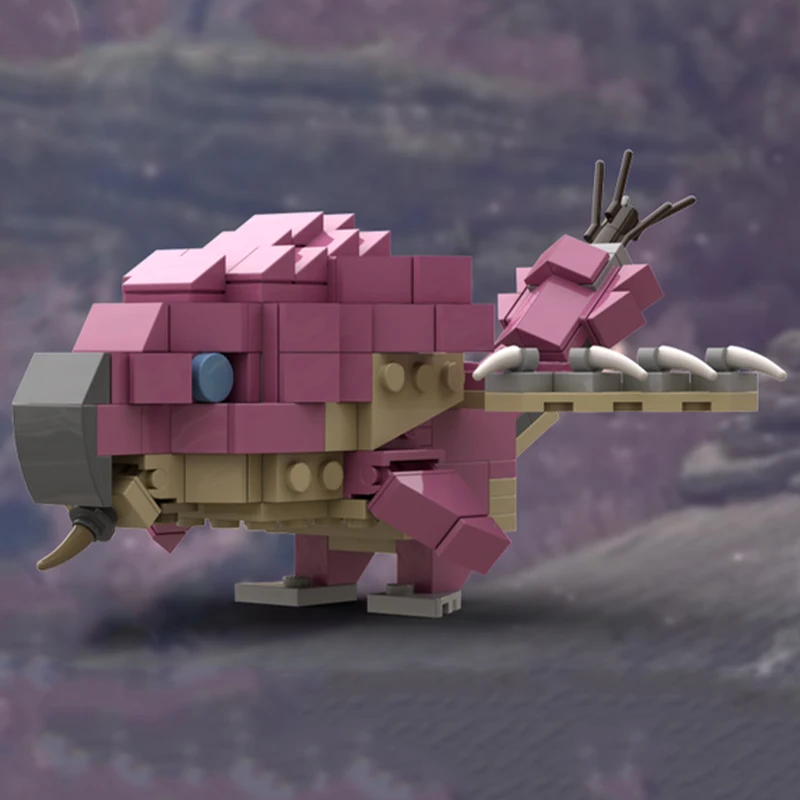 

208pcs MOC Pink Rathian Brickheadz Model Building Blocks Architecture Toy Christmas Gifts Brick Kids Education DIY Creative