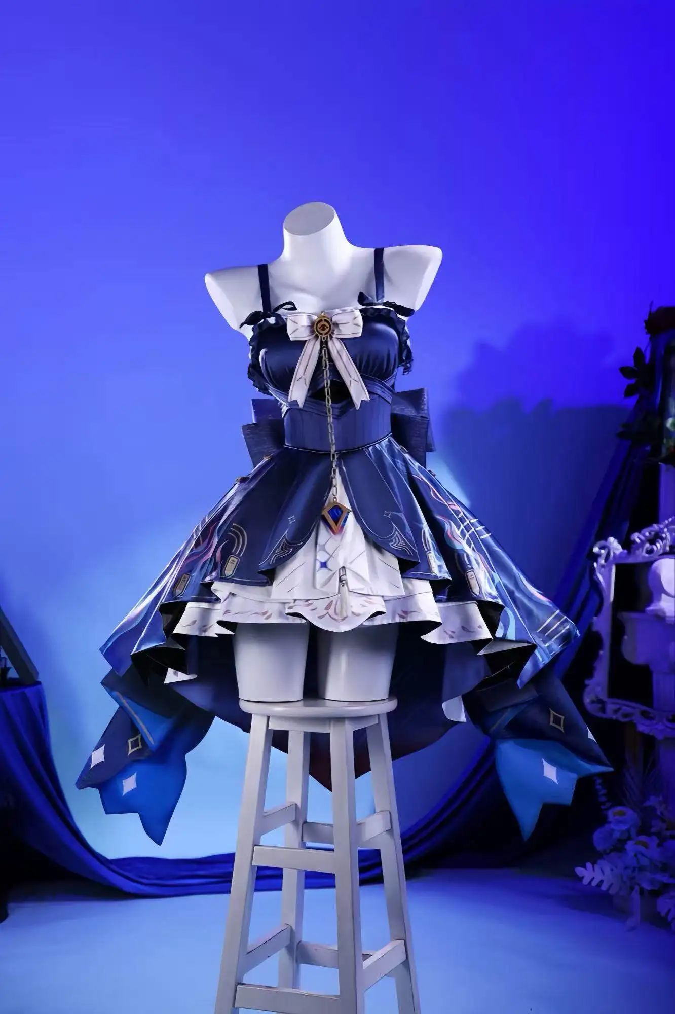 

Game Wuthering Waves Denia Two forms Cosplay Costume Christmas Women Sweet Lolita Dress Headwear Gloves Props Halloween Uniform