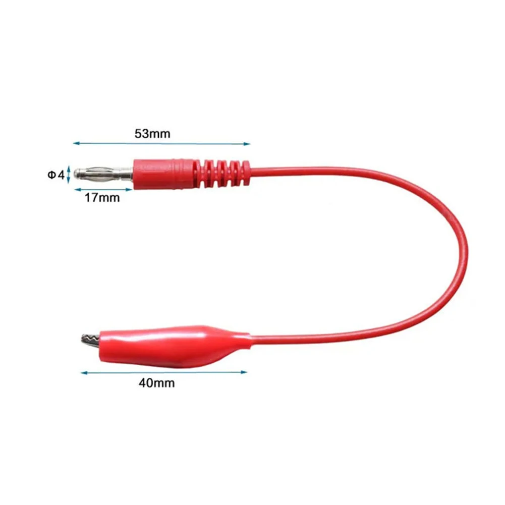 Red Black Silicone Leads 4mm Banana To For Alligator Clips 14AWG 20A 600V Flexible Cable For Multimeter Oscilloscope Tool
