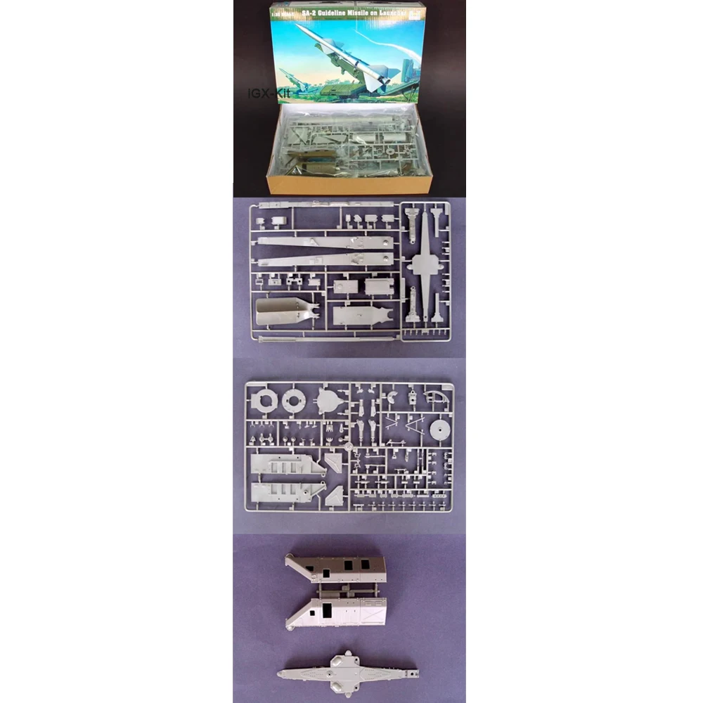 Trumpeter 00206 1/35 Soviet SA2 SA-2 Guideline Missile On Launcher Handcraft Collectible Plastic Assembly Building Model Kit