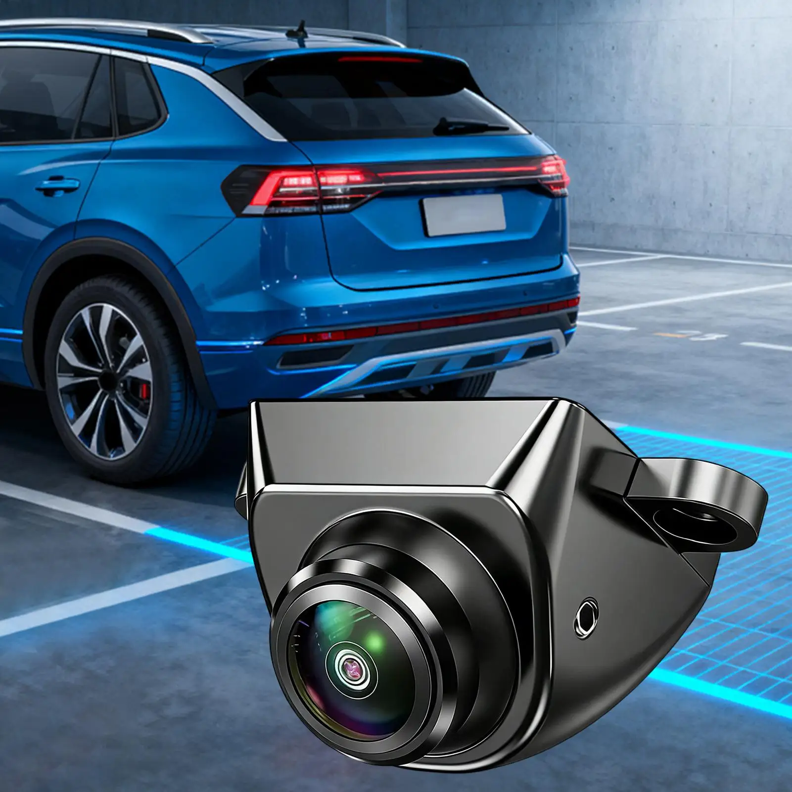 Backup Camera for Car 1080P Reversing Screen High Definition Waterproof 360-Degree Wide Angle Rear View Camera for Night