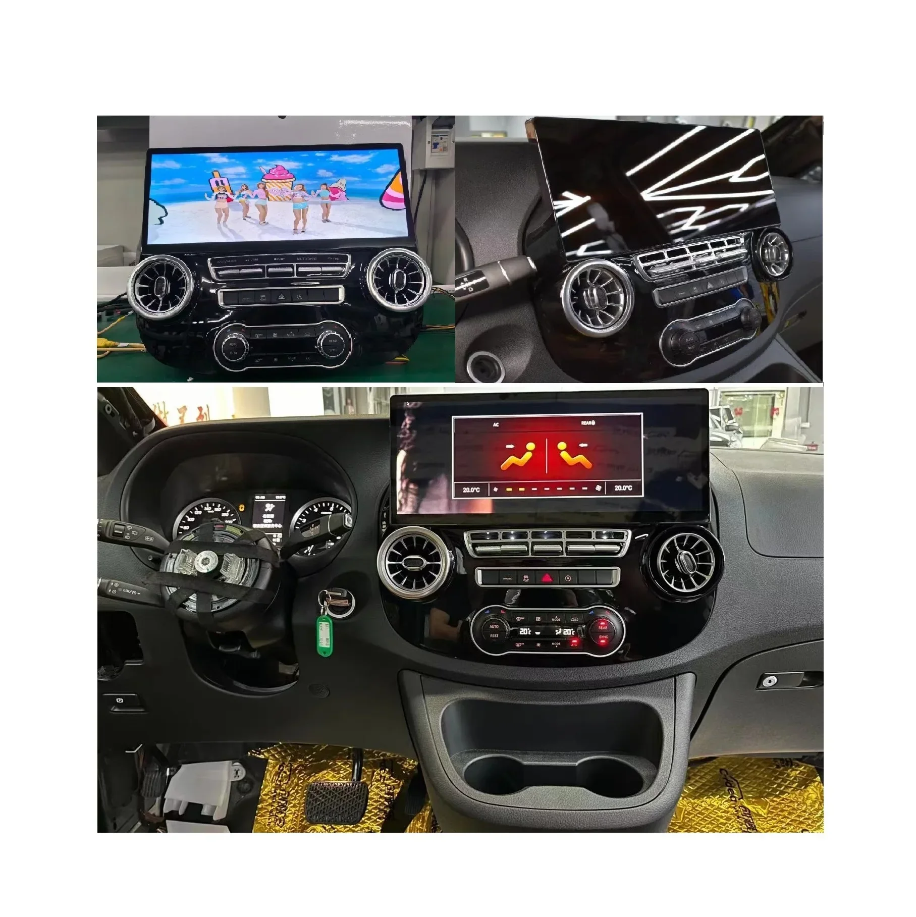 

Автомобильный DVD-навигатор с сенсорным экраном Android, автомобильный видеоDVD-плеер, стерео радиосистема для Vito 116 W447 2014-2022