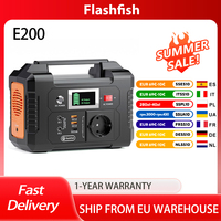 FlashFish E200 200W Portable Power Station,  1x Pure Sine Wave AC220V Output,151Wh Lithium Battery, for RV Camping Van
