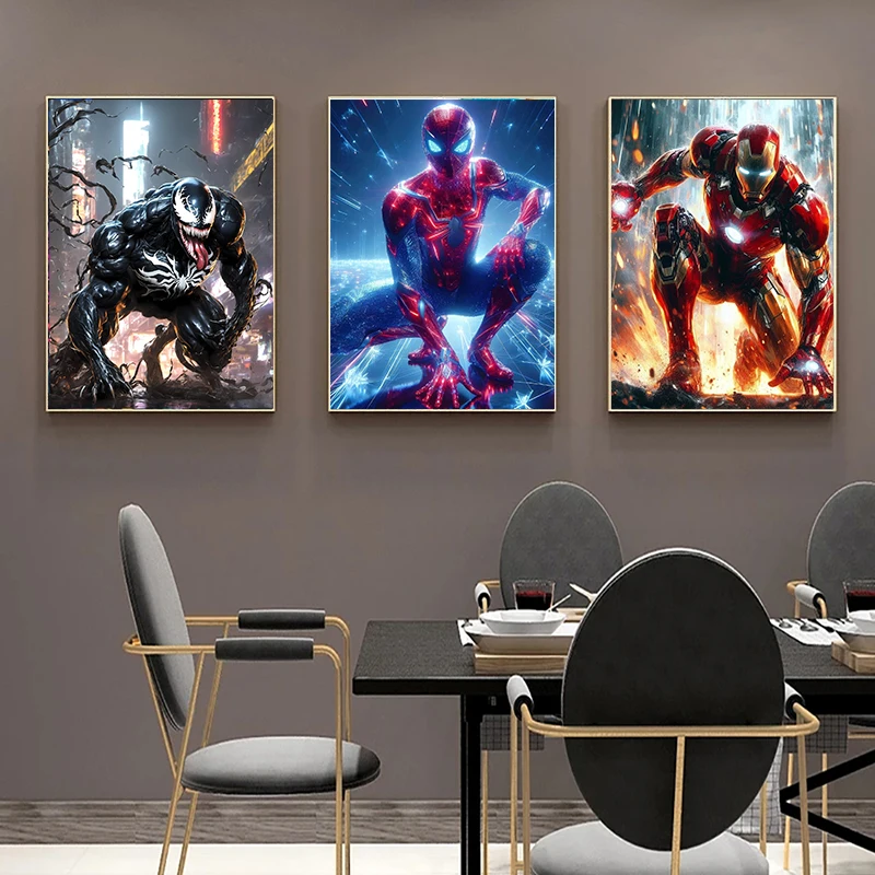 Marvel Series Superhero 5D Diamond Painting Iron Man Diamond Embroidery Full Diamond Mosaic Spiderman Cross Stitch Decor Picture