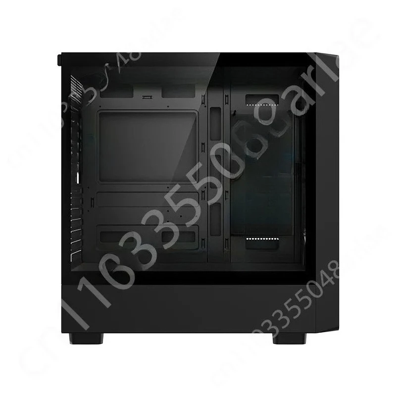 

Desktop Gaming PC Case: Slatted Front Panel, Glass Side Panel, ATX Motherboard, 360mm Liquid Cooling Case