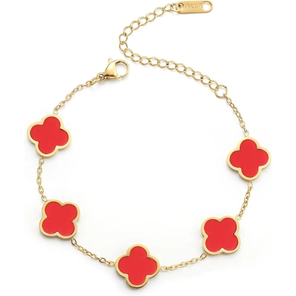 

Ladies' Lucky Bracelet Four Leaf Chain Bracelet