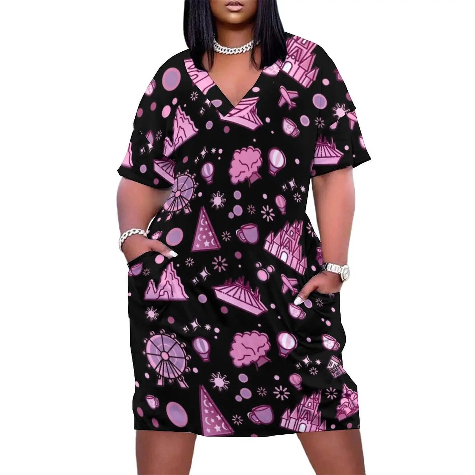 

Happiest Place on Earth - Halloween Loose Pocket Dress women's summer clothing 2025 bandage dress women formal occasion dresses