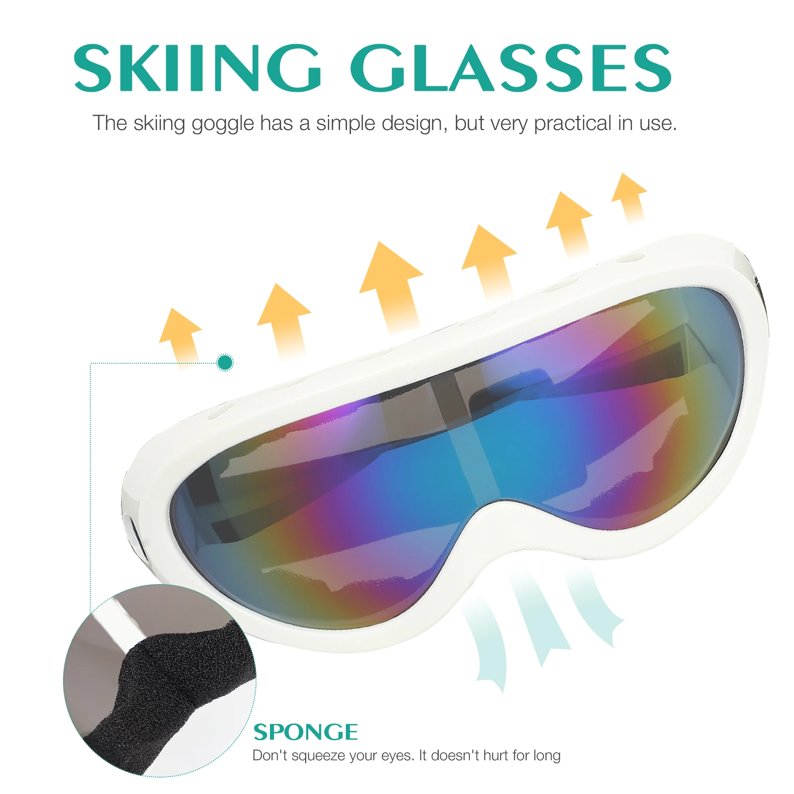 

Ski Goggles Premium Pc Material Practical Design Outdoor Travel Skiing Glasses Sports Eyewear Cycling Mountaineering
