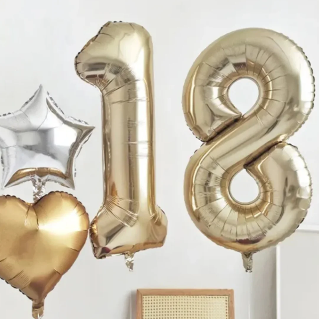 1 szt. 40 cali platynowy kolor balony numeryczne rysunek balon z helem cyfra Globos dekoracje na imprezę urodzinową Baby Shower