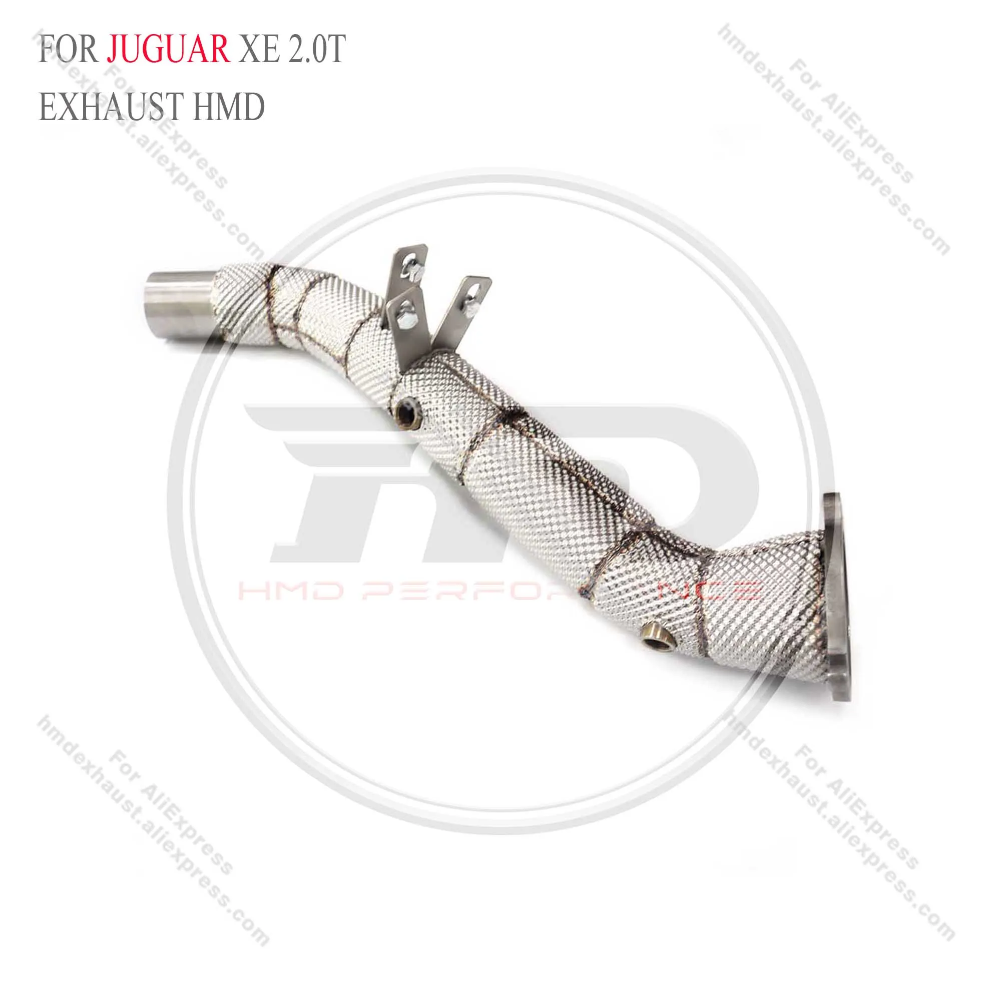 HMD Stainless Steel Exhaust System High Flow Performance Downpipe Lossless installation for Juguar XE 2.0T Car AccessoriesT