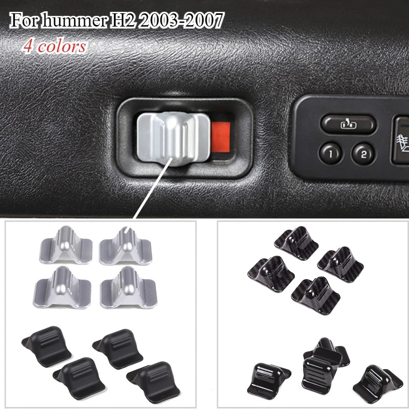 

Fit For Hummer H2 2003-2007 ABS Carbon Fiber Car Interior Door Safety Lock Switch Cover Trim Sticker Ar Accessories