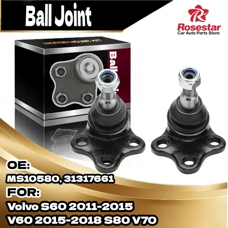 

2Pcs Front Lower Side Ball Joints for Volvo S60 2011-2015 V60 2015-2018 S80 V70 - Durable MS10580 Replacement Auto Parts