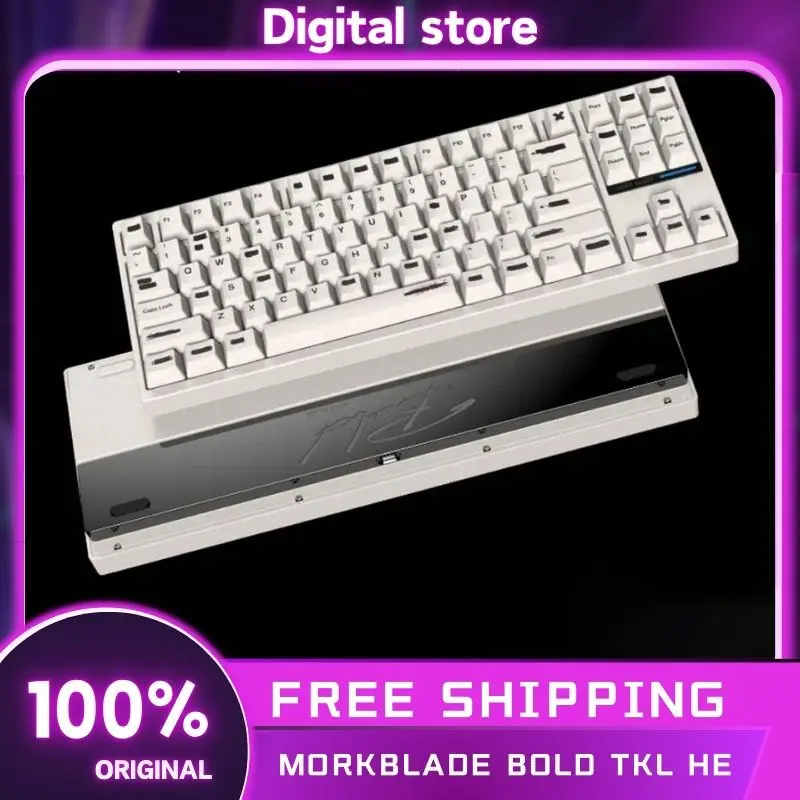 MorkBlade Bold TKL HE Magnetic Switch Mechanical Keyboard Aluminium Alloy 8000Hz Custom Gaming Keyboard RT0.01mm PC Accessories