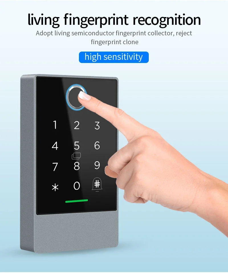 TTLOCK K3/K3F Fingerprint Access Control Door System Opener for Intercom Nfc Bluetooth Electric Gate Keypad 13.56Mhz RFID Card