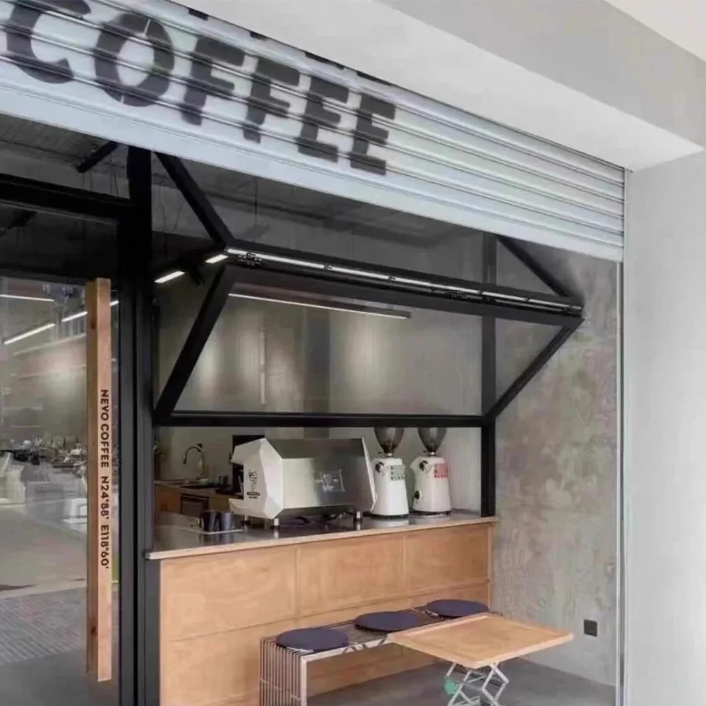 Sixinalu Folding Window House Bi-Fold Sliding Window Horizontal Tempered Double Glazed Aluminium Windows for Balcony Garden