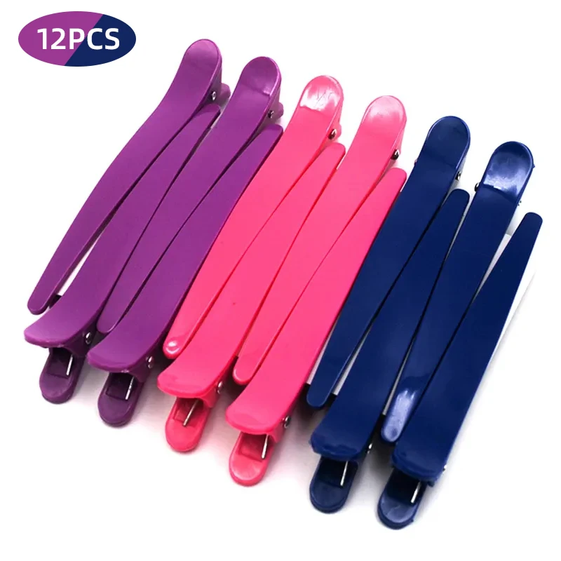 

12pcs Hairdress Barber Shop Plastic Duck Bill Hair Clips Accessories Hairpins Cutting Salon Hair Styling Tools Women Hairdress