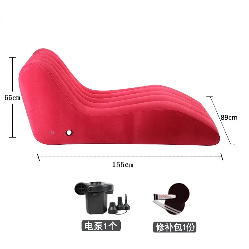Lazy Inflatable Sofa Bed Outdoor Foldable Lounge Chair Single Person Air Sofa Portable Inflatable Couch Lounger Chair Daybed