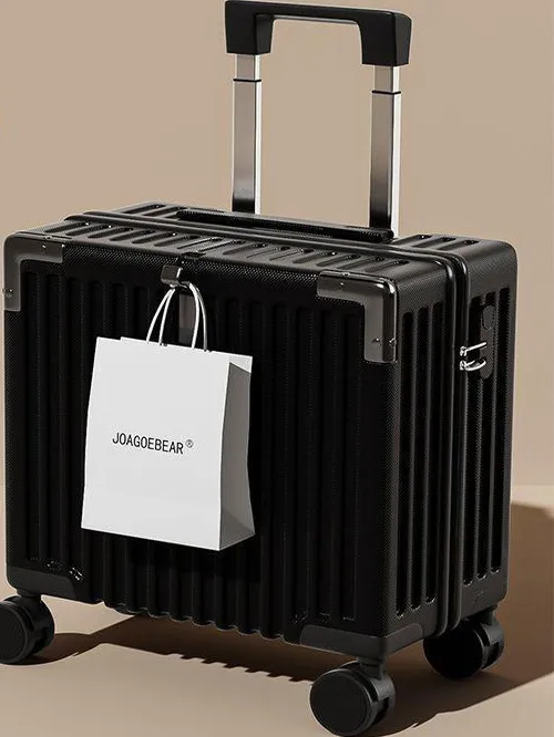 small-carry-on-suitcase-18-inch-lightweight-luggage-women's-men's-password-box-leisure-travel-bag-with-four-way-wheels