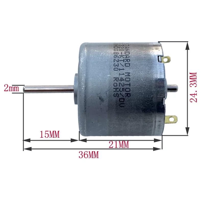 Standard Motor RC320-KT/11425 DC 6V-12V 8300RPM Micro 24mm Round Spindle Motor