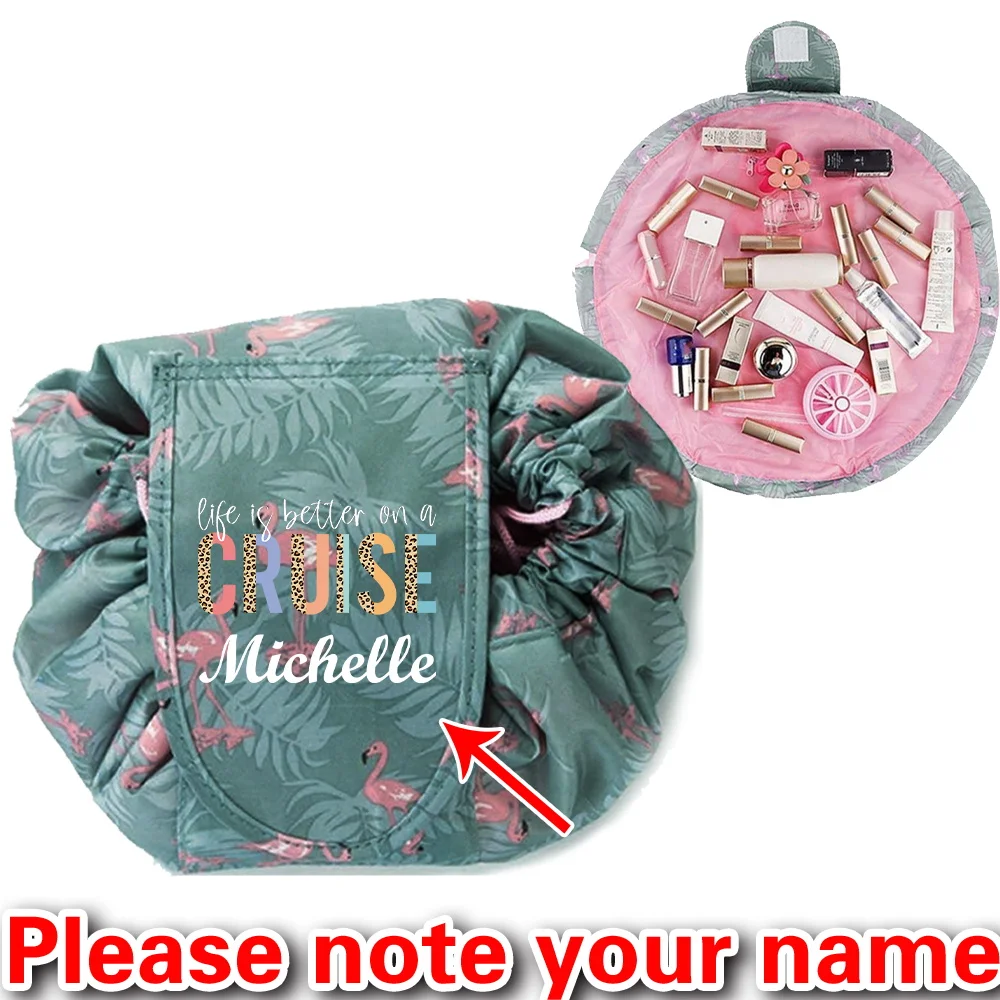 

Large Capacity Cosmetic Bag Fashion Travel Wash Cosmetic Bag Ladies Pull Rope Cosmetic Tools Storage Bag