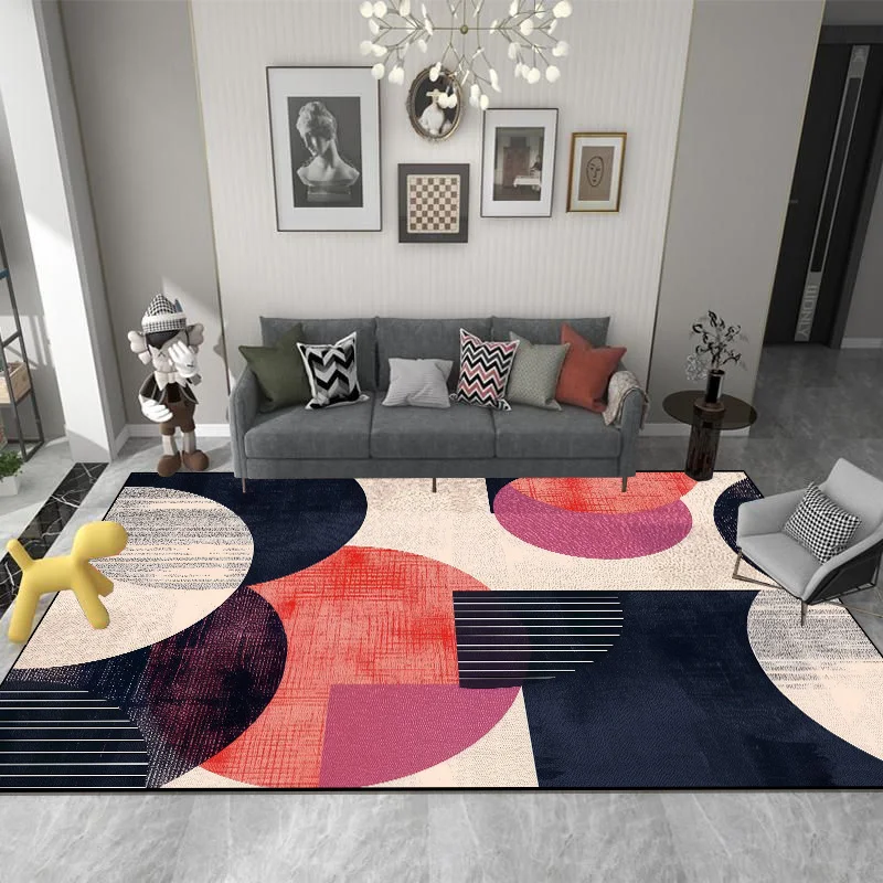 

Modern Geometry Living Room Carpets Light Luxury Abstract Decoration Sofa Area Rugs Large Area Bedroom Lounge Non-slip Floor Mat