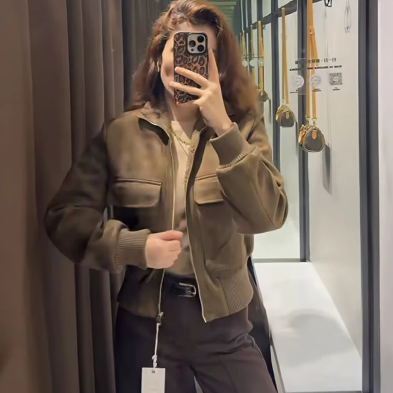 Women's Autumn Jackets Blouse 2026 New Fashion Slim Short Turtleneck Warm Winter Jackets & Coats Street Chic Women's Youth Coats