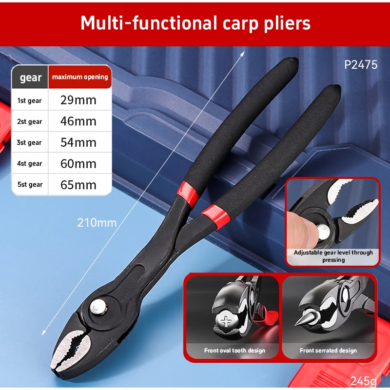 

Новые промышленные плоскогубцы с несколькими прорезями и зубчатыми губками, аппаратный инструмент, предотвращающий скольжение для обслуживания трубопровода/обладнання