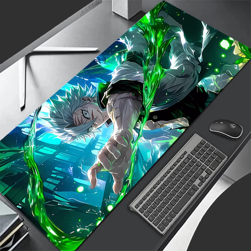 Muismat Patroon Muismat Bureaumat Computer Gaming Toetsenbord Pad D-demon Slayer Shinazugawa Sanemi Rubberen Mat Antislip Muismat