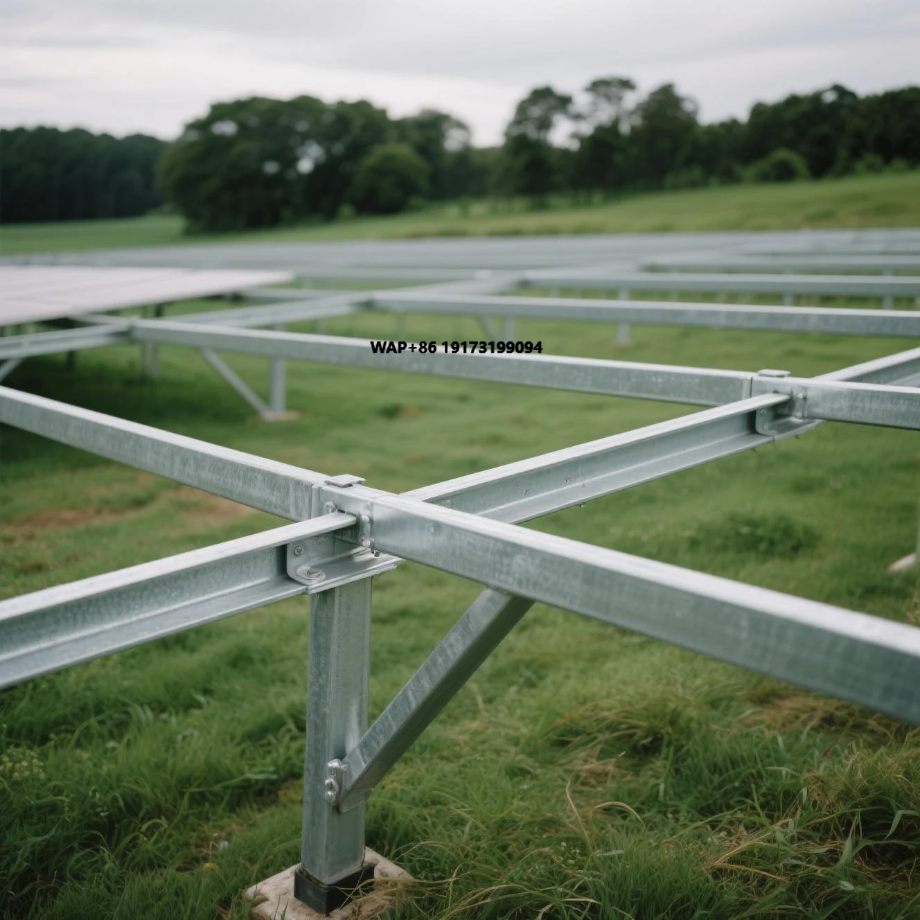 

Ground Photovoltaic Bracket Zinc Aluminum Magnesium Materials Hot-Dip Galvanized Surface for Ground Use-Factory Direct Sales