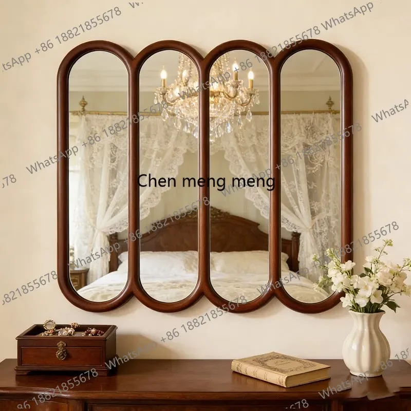 C139 American retro bathroom mirror wall hanging sink medieval makeup mirror bedroom vanity mirror