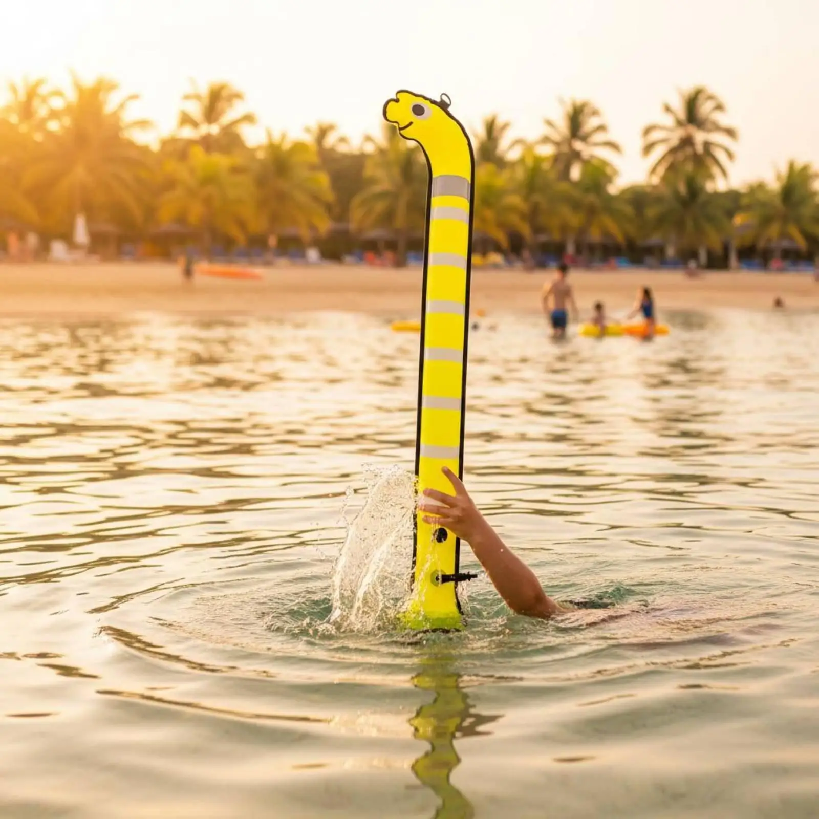 Cartoon Eel Surface Marker Buoy 210D Nylon Inflatable Animal Dive Float High Visibility Colors Moray Eel Diving Tube for Scuba