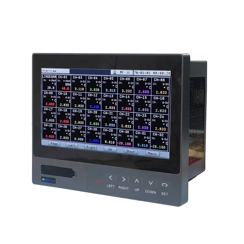 MPR5000ST: pantalla táctil de 7 pulgadas, grabadora Industrial Universal PT100 + termopar sin papel, registrador de datos de temperatura con USB + Ethernet