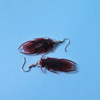 Cockroach Earrings Insect Jewelry Weird Earrings Halloween
