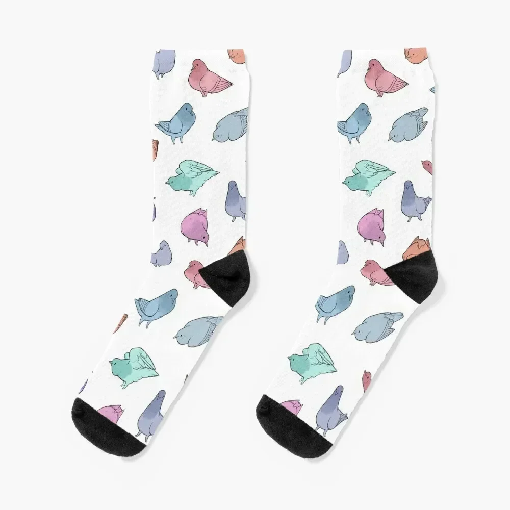

Pigeons Poofs in Multicolor Socks Toe sports gifts Stockings man gift Women Socks Men's