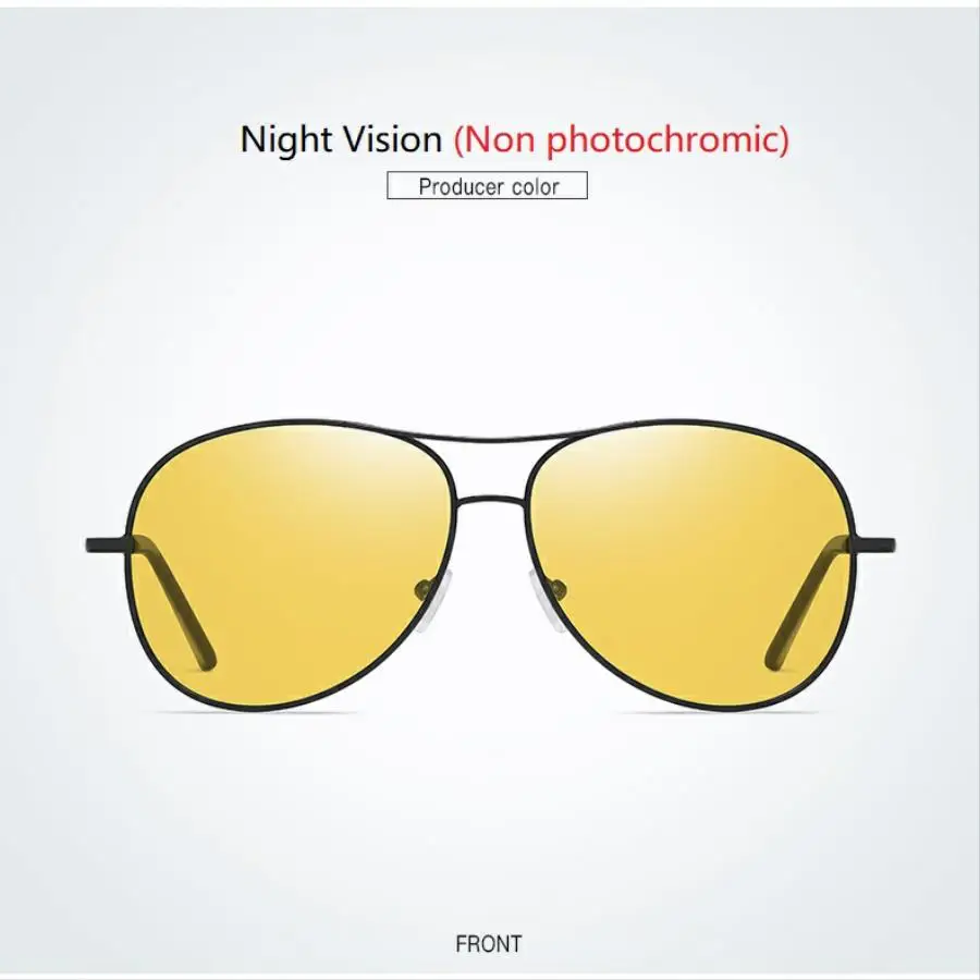 Vintage photochrome polarisierte Piloten-Sonnenbrille für Herren und Damen, modische Designer-Brille zum Fahren und Angeln – Detail 5