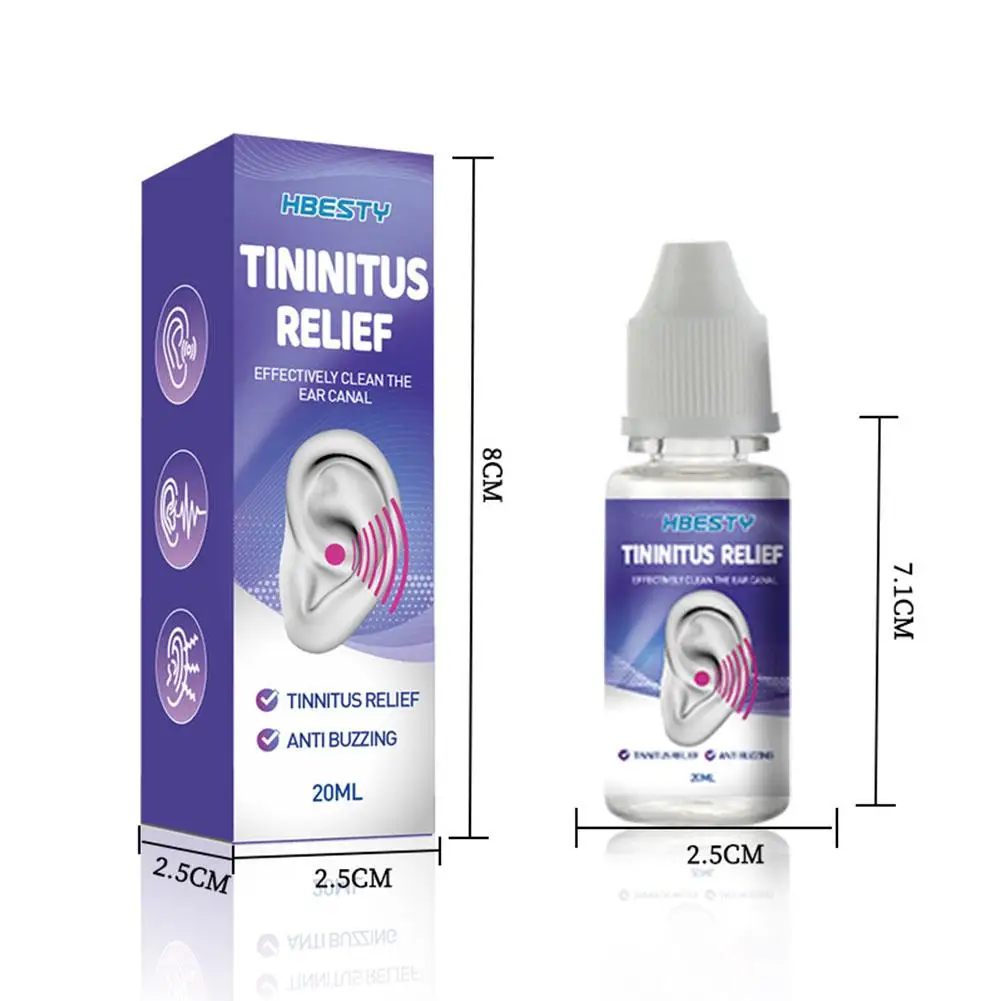 20ml Ear squillo alleviare le gocce sordità pulito cerume canale blocco prurito trattamento del mal d'orecchie orecchie udito essenza di acufene