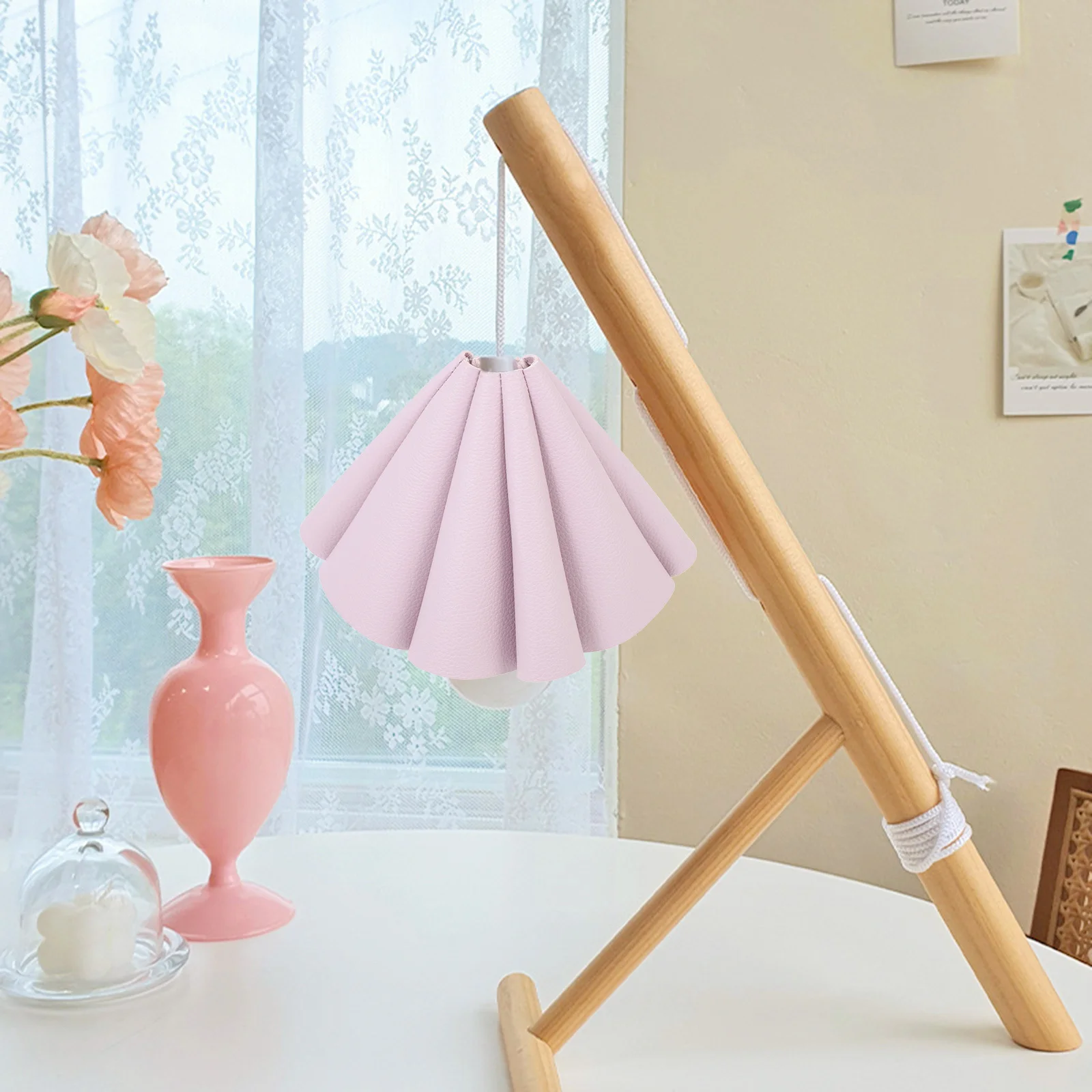 

Абажур для внутреннего пылезащитного декора, крышка в форме цветка, элегантный аксессуар для абажура для дома, спальни, жизни