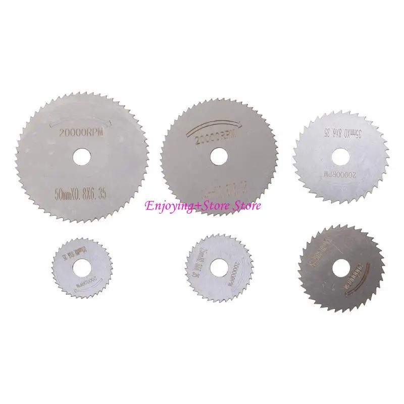 G6DA 7 stcs/set mini High Speed ​​Steel Web Cirkelomrichting Roterende snijblad Wielschijven