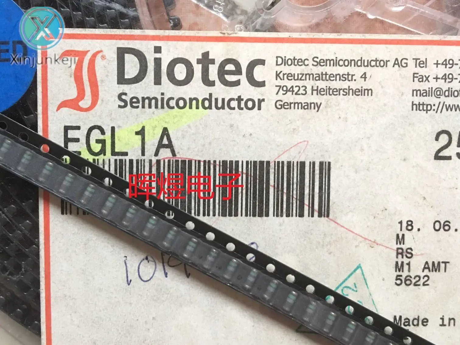 10 stücke orginal neue EGL1A DIOTEC Fast Recovery Diode DO-213AA
