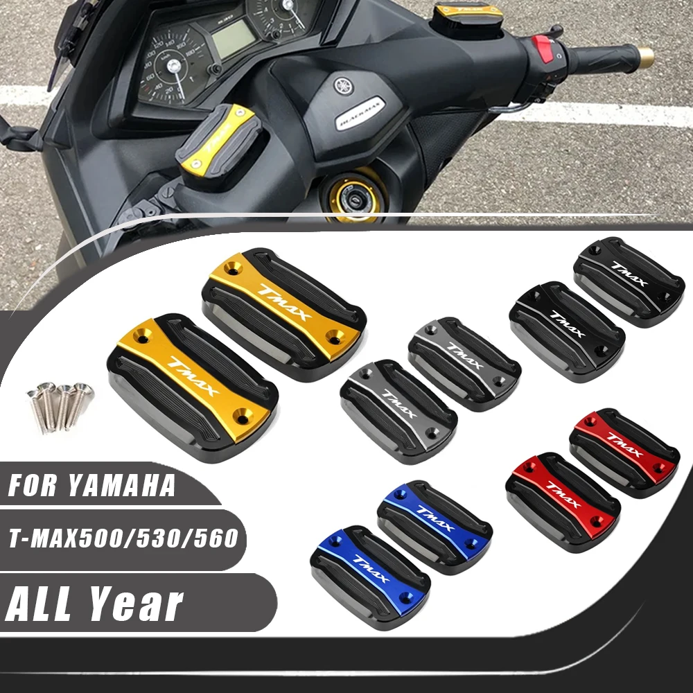 

Motorcycle CNC Front Brake Fluid Reservoir Cover Oil Filler Cap For Yamaha TMAX560 TMAX530 500 TMAX530 SX DX TECH MAX TMAX560