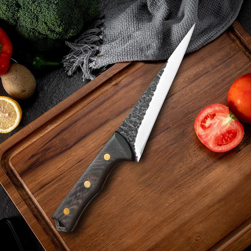 6 Inch Stainless Steel Boning Knife Handmade Forged Knife Meat Fruit Knives Kitchen Knife Meat Cleaver Chef Cooking Knives