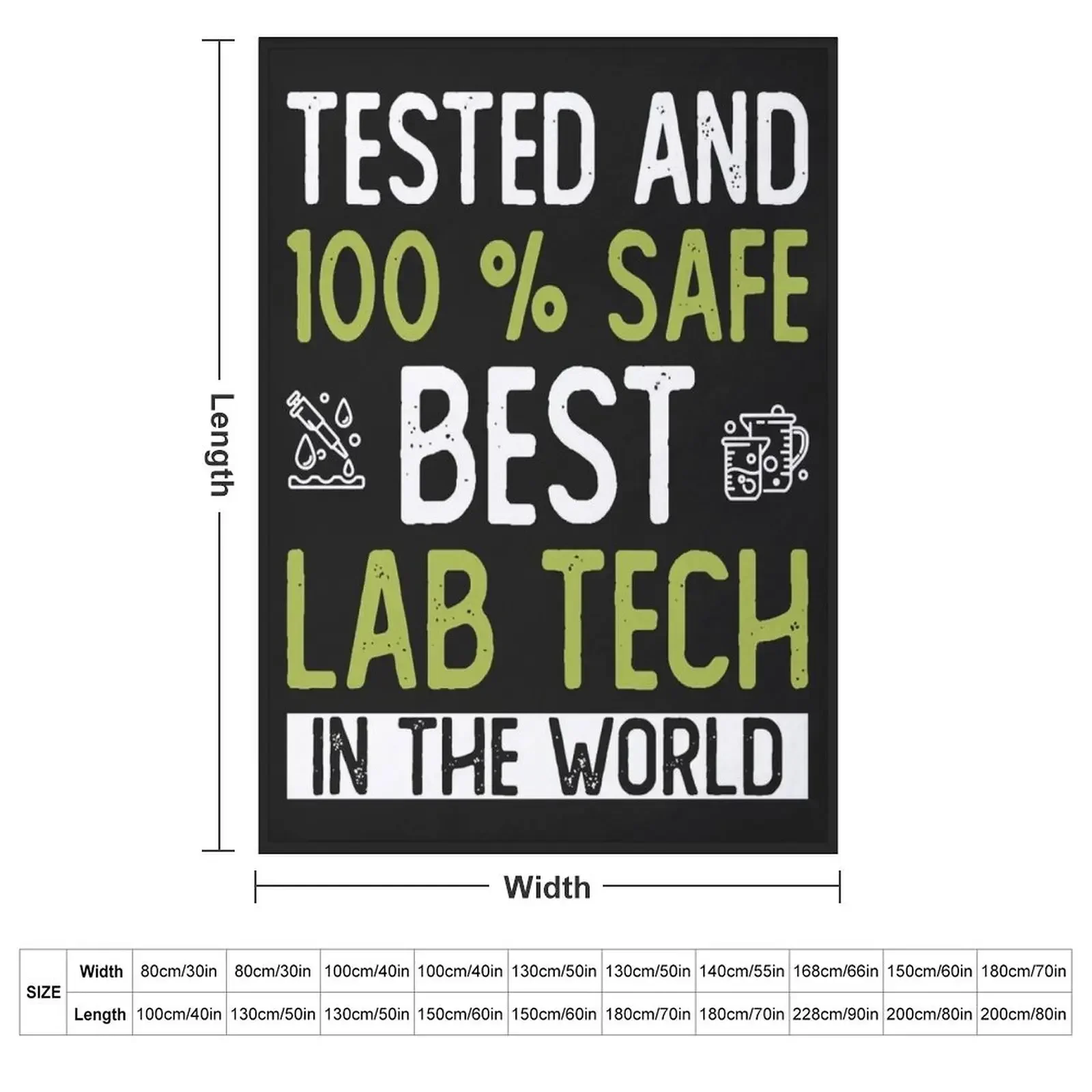 Best Lab Tech In The World - Womens Lab Tech Long Sleeve Throw Blanket couch cozy soft plush fuzzy picnic outdoor blanket