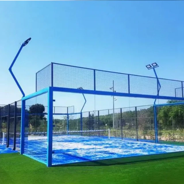 Big Discount Panoramic Tennis Court 20*10 M Size Outdoor Sports Padel Court CE Certification Court Supplier