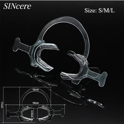 1Pcs C Shape Cheek Lip Retractor Plastic Dental Mouth Opener Transparent Tooth Intraoral Lip with Handle Dentist Tool