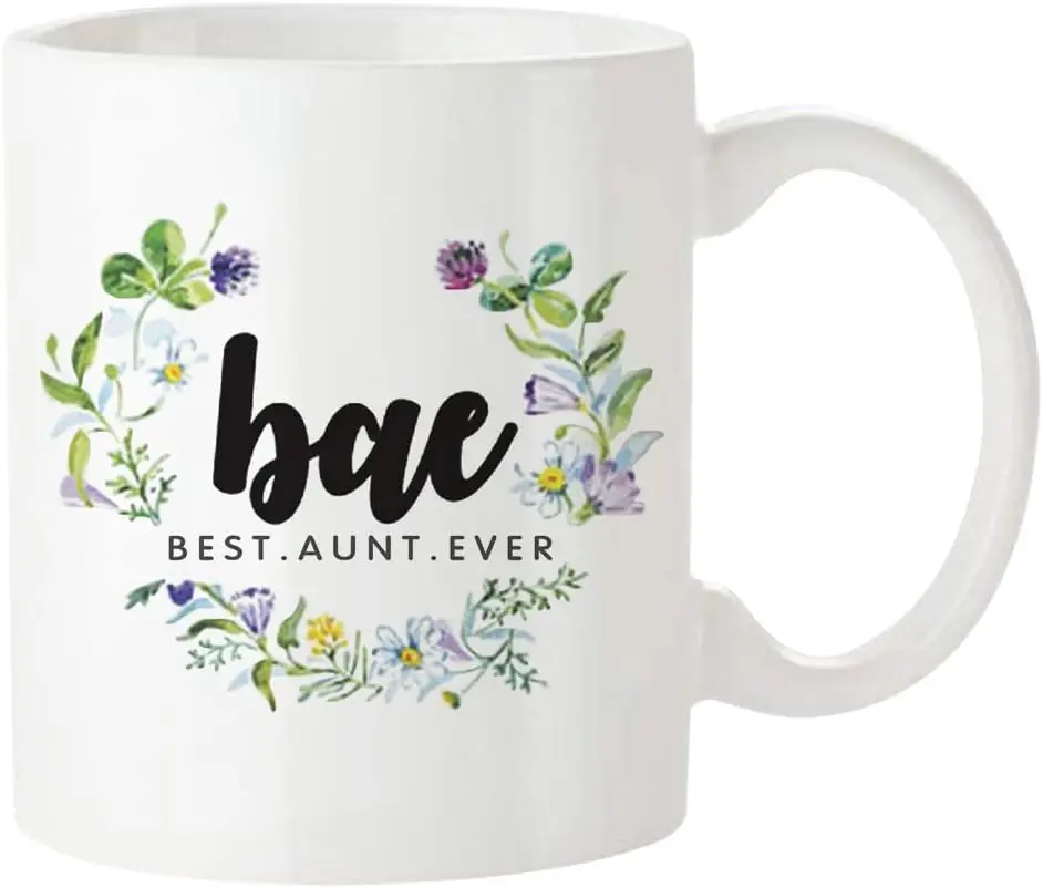 Best Aunt Ever, Aunt Mug, Aunt To Be, Promoted to Aunt, New Aunt Mug, Auntie Mug, 11 Oz Novelty Coffee Mug/Cup, White