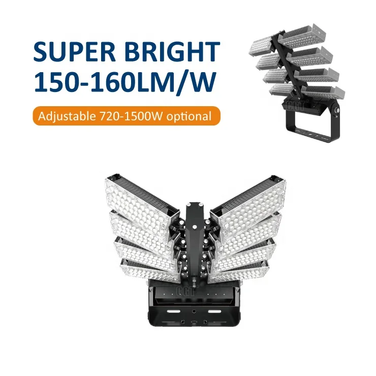 960 واط 1200 واط 1500 واط وحدات LED الأضواء الكاشفة الأضواء مصباح IP66 كرة القدم في الهواء الطلق نفق ملعب الخفيفة